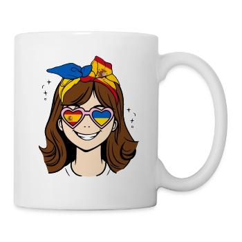 Half Ukrainian Half Spanish little Girl, Spain - Mug - white - Right