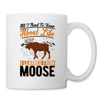 Moose Gift Moose Antlers Scandinavia - Mug - white - Right