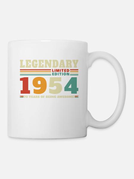 Légendaire depuis 1954 Vintage cadeau d’anniversaire - Mug blanc - blanc