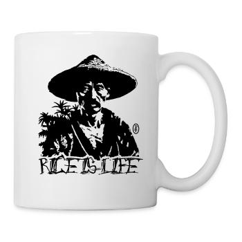 Rice Farmer Portrait, Rice is Life - Mug - white - Right