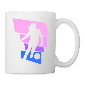 Frauenfußball, Fußball Frauen Soccer Damenfußball - Tasse - Weiß - Rechts