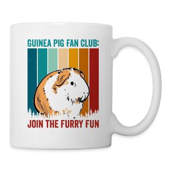 Fan Club des cochons d’Inde : Rejoignez le rongeur à fourrure amusant Cav - Mug blanc - blanc - Droite