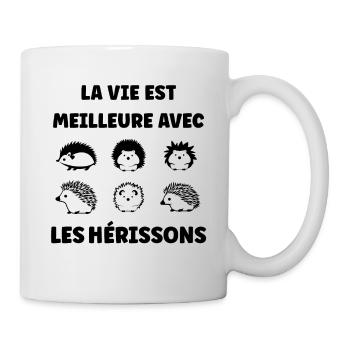 Hérisson - Mug blanc - blanc - Droite