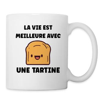 Tartine - Mug blanc - blanc - Droite