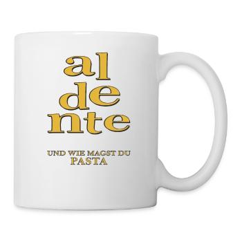 aldente UND WIE MAGST DU PASTA - Tasse - Weiß - Rechts