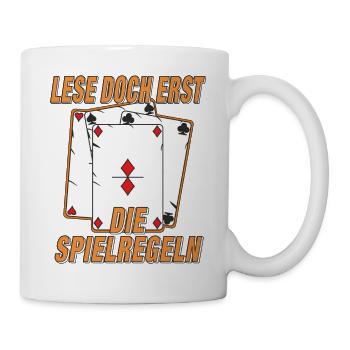 LESE DOCH ERST DIE SPIELREGELN - Tasse - Weiß - Rechts