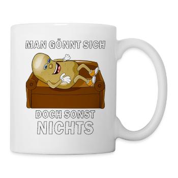 KARTOFFEL COUCH MAN GÖNNT SICH SONST NICHTS - Tasse - Weiß - Rechts