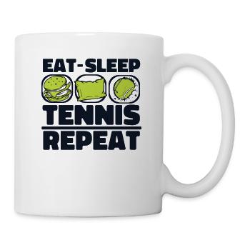 Eat Sleep Tennis Repeat Tennis Coach - Mug - white - Right