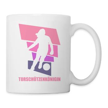 Frauenfußball, Fußball Frauen Soccer Damenfußball - Tasse - Weiß - Rechts