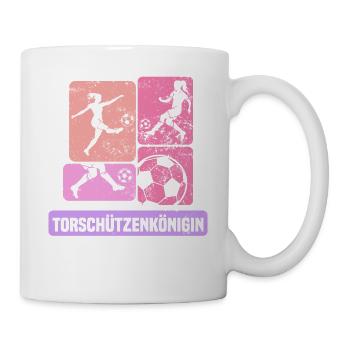 Frauenfußball, Fußball Frauen Soccer Damenfußball - Tasse - Weiß - Rechts