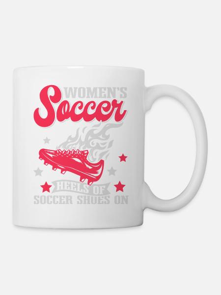 Frauenfußball, Fußball Frauen Soccer Damenfußball - Tasse - Weiß