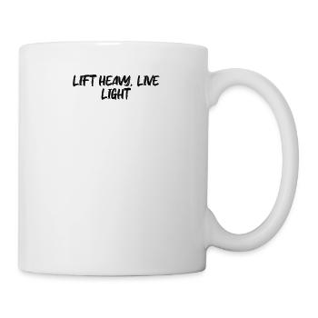 Fitness - Lift heavy, live light - Tasse - Weiß - Rechts