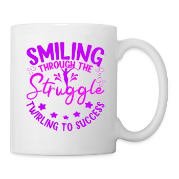 Bâton Twirling Twirling Vers Le Succès Bâton Cadeaux - Mug blanc - blanc - Droite