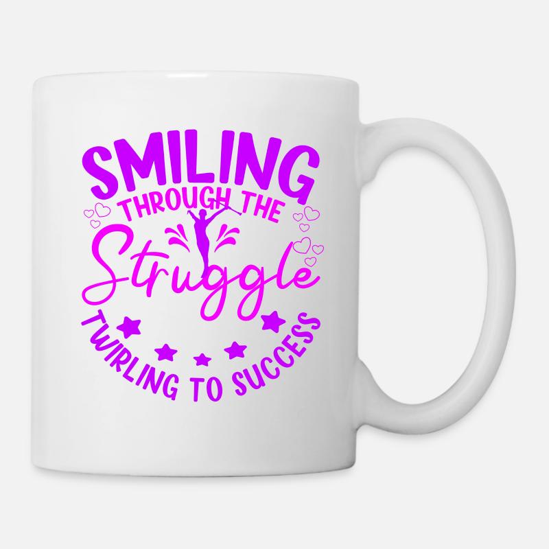 Bâton Twirling Twirling Vers Le Succès Bâton Cadeaux - Mug blanc - blanc
