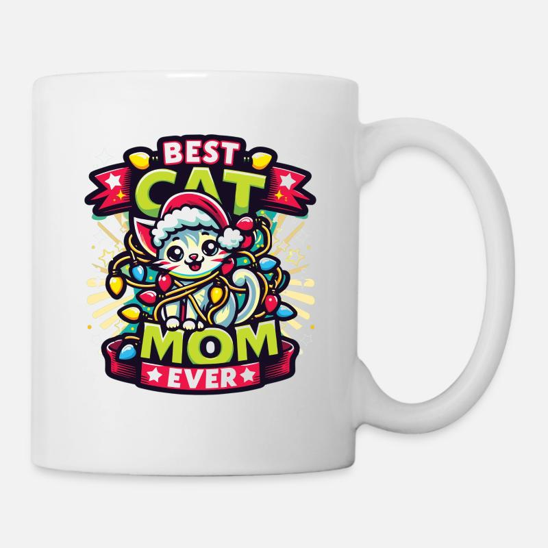 Meilleure Maman De Chat Katze Katzenmama Beste Katzenmama - Mug blanc - blanc