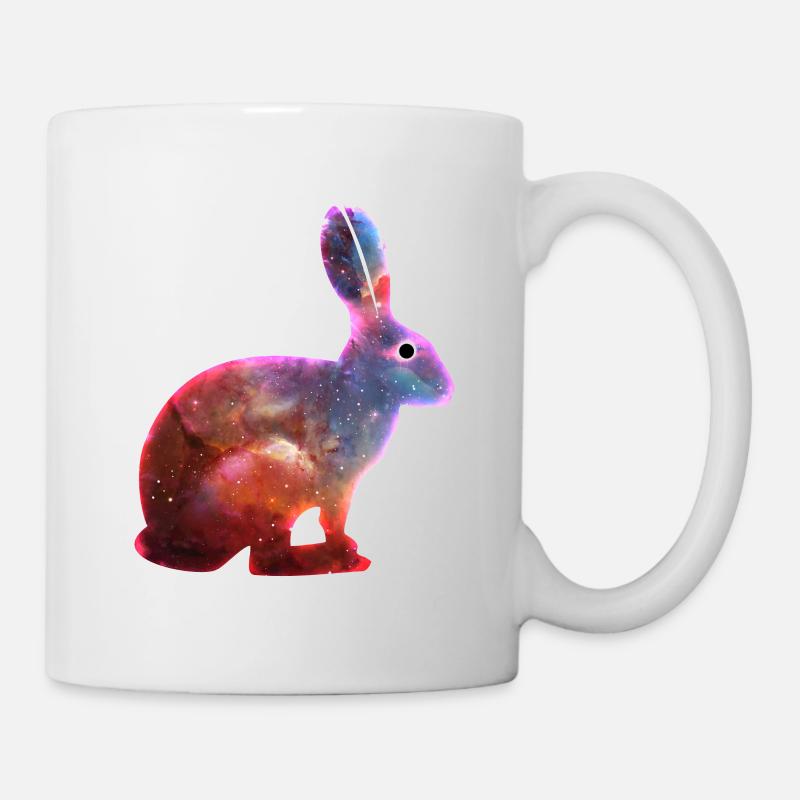 Lapin cosmique et œil de singularité - Mug blanc - blanc