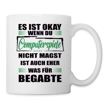 Computerspiele Lustiger Spruch für Mann & Frau - Tasse - Weiß - Rechts
