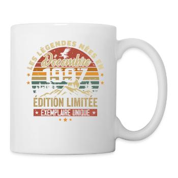 1997 Vintage Cadeau Anniversaire Décembre 1997 - Mug blanc - blanc - Droite