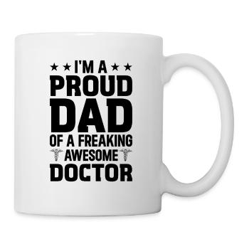 Je suis le fier papa d’un médecin génial - Mug blanc - blanc - Droite