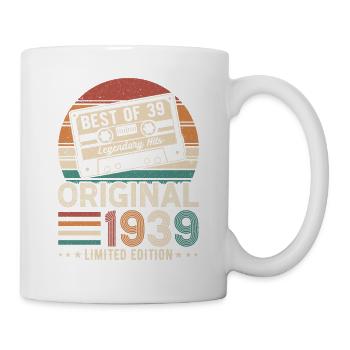 1939: Zeitlose Eleganz zum Geburtstag - Tasse - Weiß - Rechts