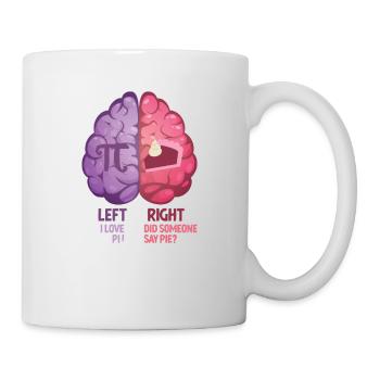 À gauche J’aime Pi Day À droite Quelqu’un a dit Tarte - Mug blanc - blanc - Droite