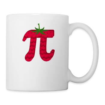 Framboise Drôle Pi Jour Gâteau Amateur de Maths - Mug blanc - blanc - Droite