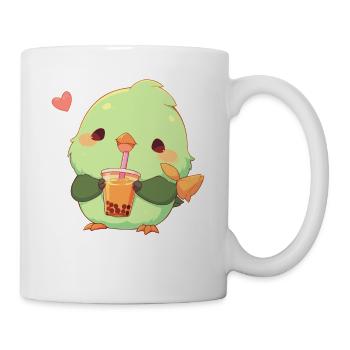 Inséparable kawaii boit Boba Bubble Tea Chibi - Mug blanc - blanc - Droite