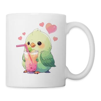 Inséparable kawaii boit Boba Bubble Tea Chibi - Mug blanc - blanc - Droite