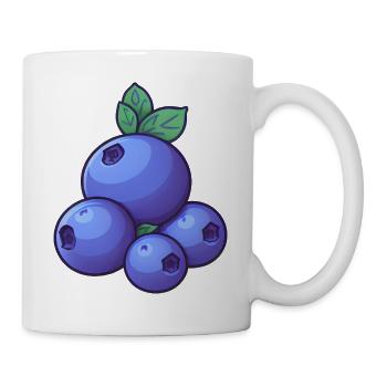 Heidelbeeren Beeren - Tasse - Weiß - Rechts