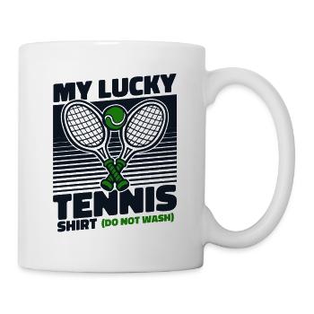 My Lucky Tennis Apparel Tennisspieler - Tasse - Weiß - Rechts
