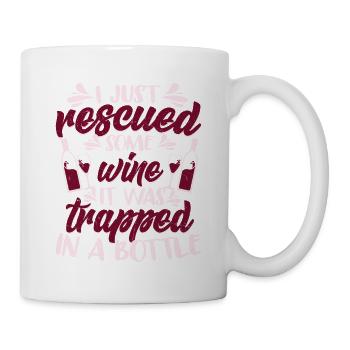 I Just Rescued Some Wine Winery Vintner - Mug - white - Right