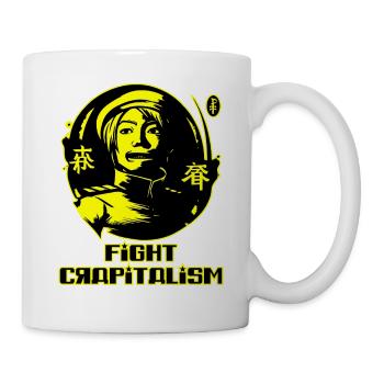 Lutte contre le caca italisme, satire - Mug blanc - blanc - Droite