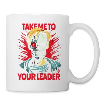 Comic Alien Cyborg : Emmenez-moi à votre chef - Mug blanc - blanc - Droite