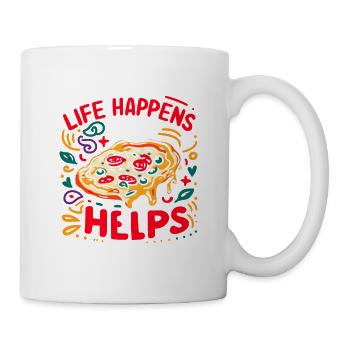 Life Happens Pizza Helps - Mug - white - Right