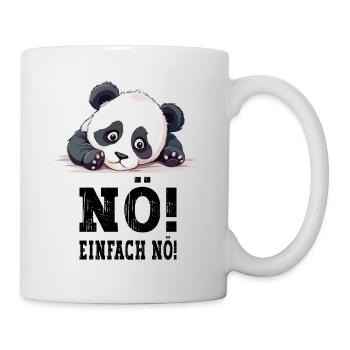 Nö Einfach Nö No Nein Panda Bär Süß Lustig Spruch - Tasse - Weiß - Rechts