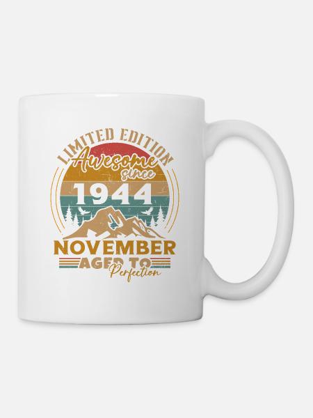Novembre 1944 Vintage cadeau d’anniversaire - Mug blanc - blanc