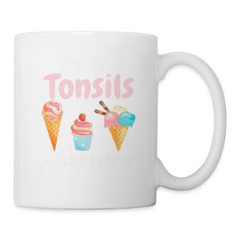 Bye Bye Tonsils Hello Ice Cream - Mug blanc - blanc - Droite