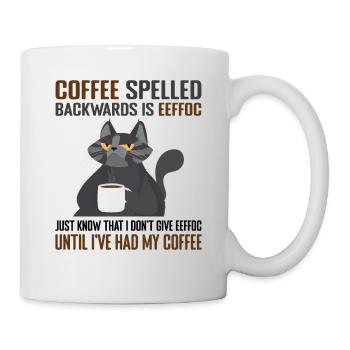 Coffee Spelled Backwards Is Eeffoc Cats & Coffee - Mug - white - Right