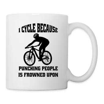 Fahrrad Radfahrer Fahrradfahrer Radeln Radfahren - Tasse - Weiß - Rechts