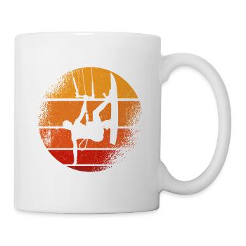 Kitesurf Kitesurf Kitesurf Kiteboarder - Mug blanc - blanc - Droite