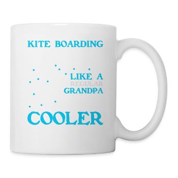 Kitesurf Kitesurf Kitesurf Kiteboarder - Mug blanc - blanc - Droite