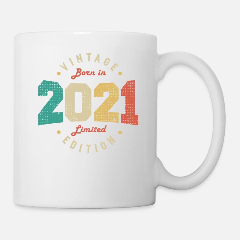 Vintage 2021 Original 2021 Anniversaire Rétro 2021 - Mug blanc - blanc