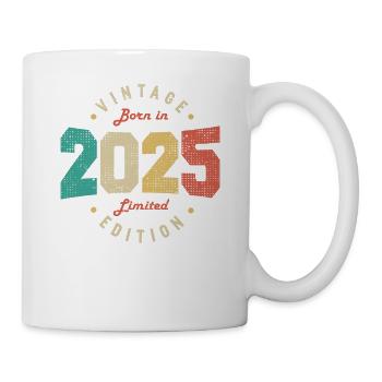 Jahrgang 2025 Original 2025 Retro Jubiläum 2025 - Tasse - Weiß - Rechts