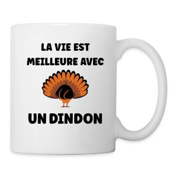 dindons - Mug blanc - blanc - Droite