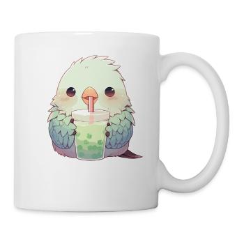 Inséparable kawaii boit Boba Bubble Tea Chibi - Mug blanc - blanc - Droite