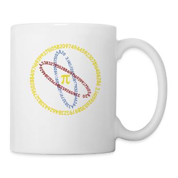 Amoureux des mathématiques, balise Pi, symbole de l’atome, nombres 3.14 - Mug blanc - blanc - Droite