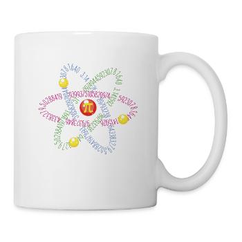 Amoureux des mathématiques, balise Pi, symbole de l’atome, nombres 3.14 - Mug blanc - blanc - Droite