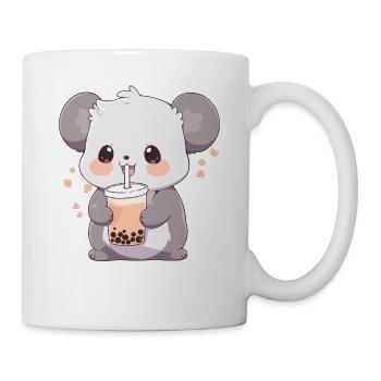 Kawaii Koala Boissons Boba Bubble Tea Chibi - Mug blanc - blanc - Droite