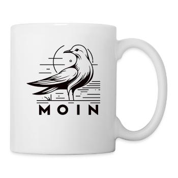 Moin Möwe Moin Sprüche Hamburg Moin Dialekt - Tasse - Weiß - Rechts