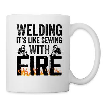 Welding It's Like Sewing With Fire - Mug - white - Right